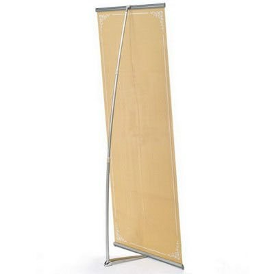 L Shaped Roll Up Banner Display Stand Aluminum / Plastic Material Silver Color